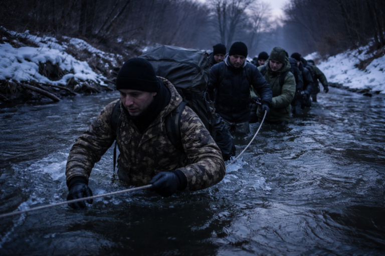Homens ucranianos arriscam a vida para fugir à mobilização e evitar o combate na linha da frente