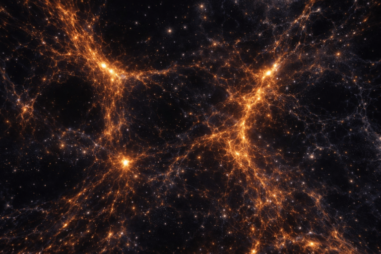 Rede cósmica de matéria escura no Universo primitivo após o Big Bang