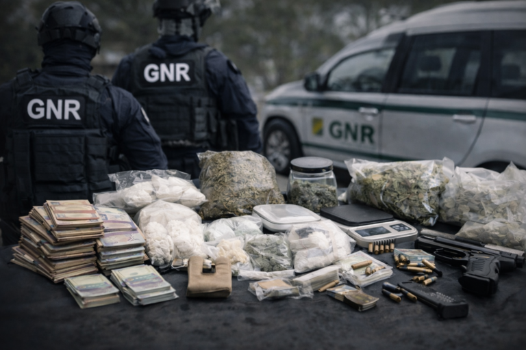 Material apreendido pela GNR em operação contra tráfico de droga no eixo Tejo-Setúbal