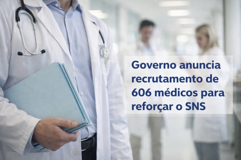 Governo abre concurso para recrutar 606 médicos e reforçar o Serviço Nacional de Saúde Recrutamento de médicos para reforçar o Serviço Nacional de Saúde