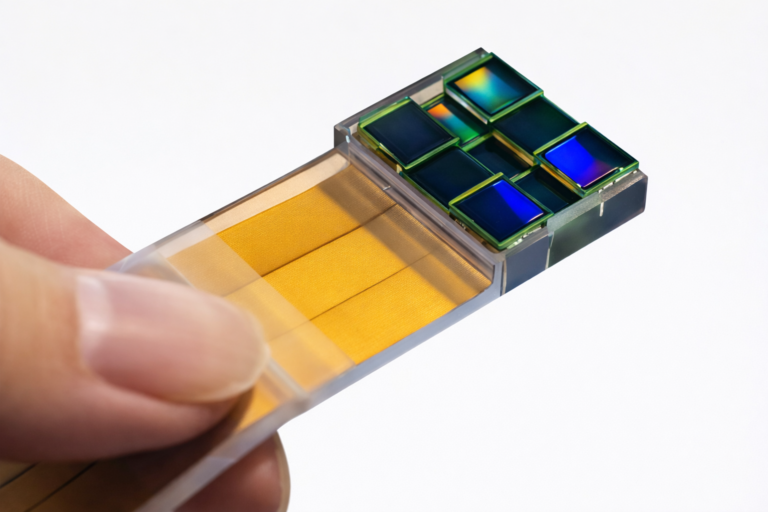 Sensor de imagem sem lentes com elevada sensibilidade óptica e micro-sensores integrados