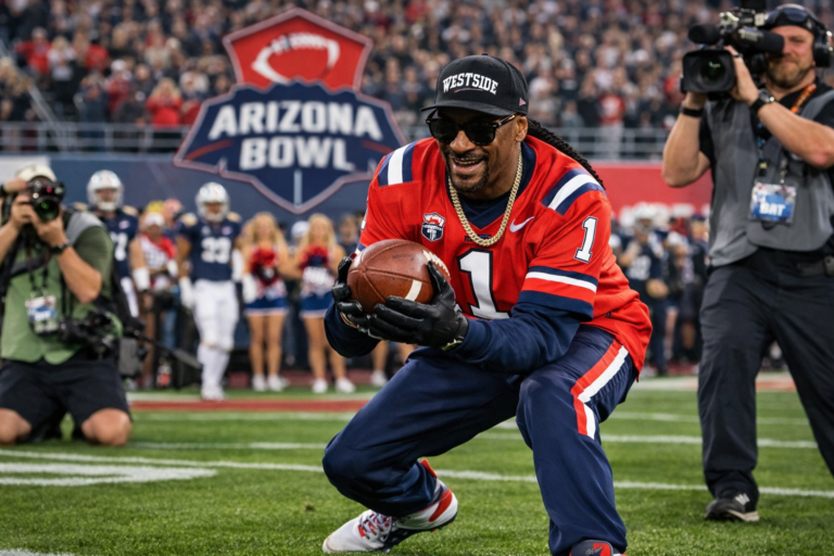 Snoop Dogg recebe o kickoff no Arizona Bowl