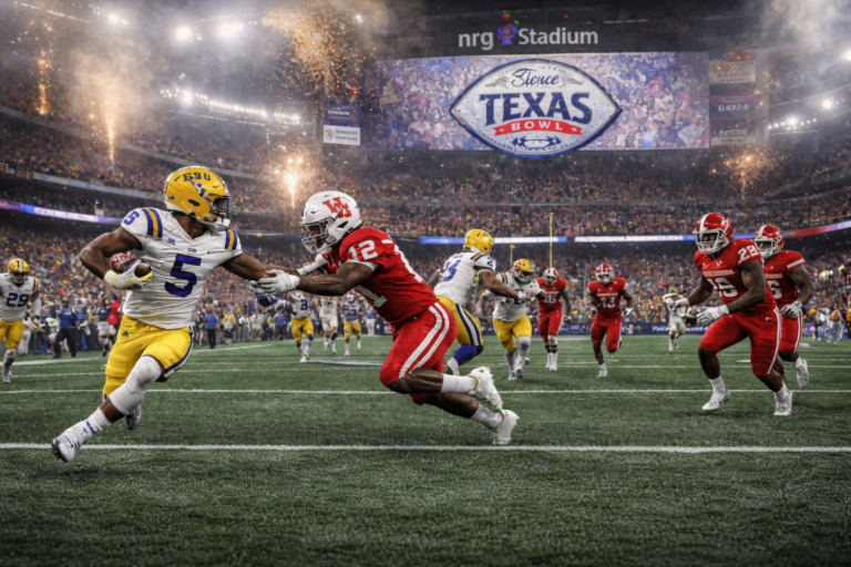 Lance do Texas Bowl entre LSU Tigers e Houston Cougars no NRG Stadium